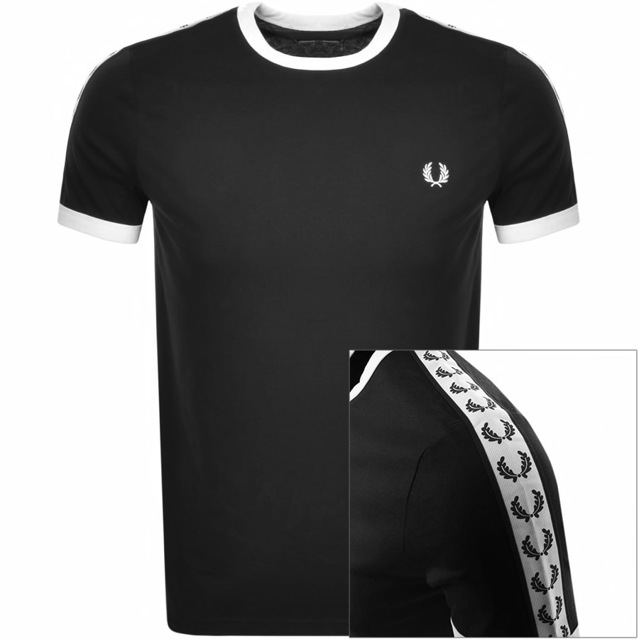 Alternative Image for ProductFred Perry Taped Ringer T Shirt Black1